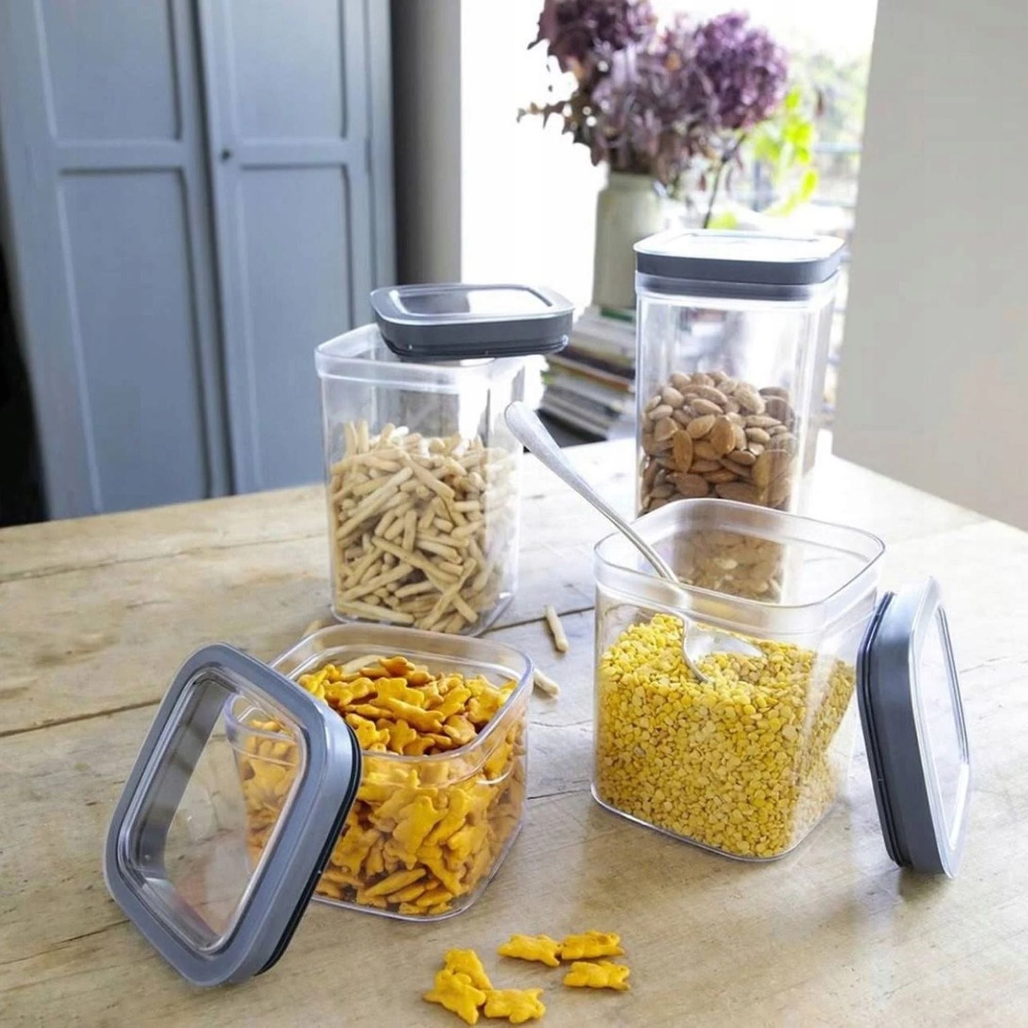 Frasco com tampa 0,8L transparente Keter - 2