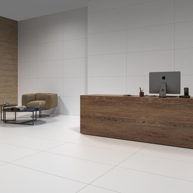 Carrelage mur intérieur blanc Arctic l.60 x L.120 cm x Ep.9 mm ARTENS