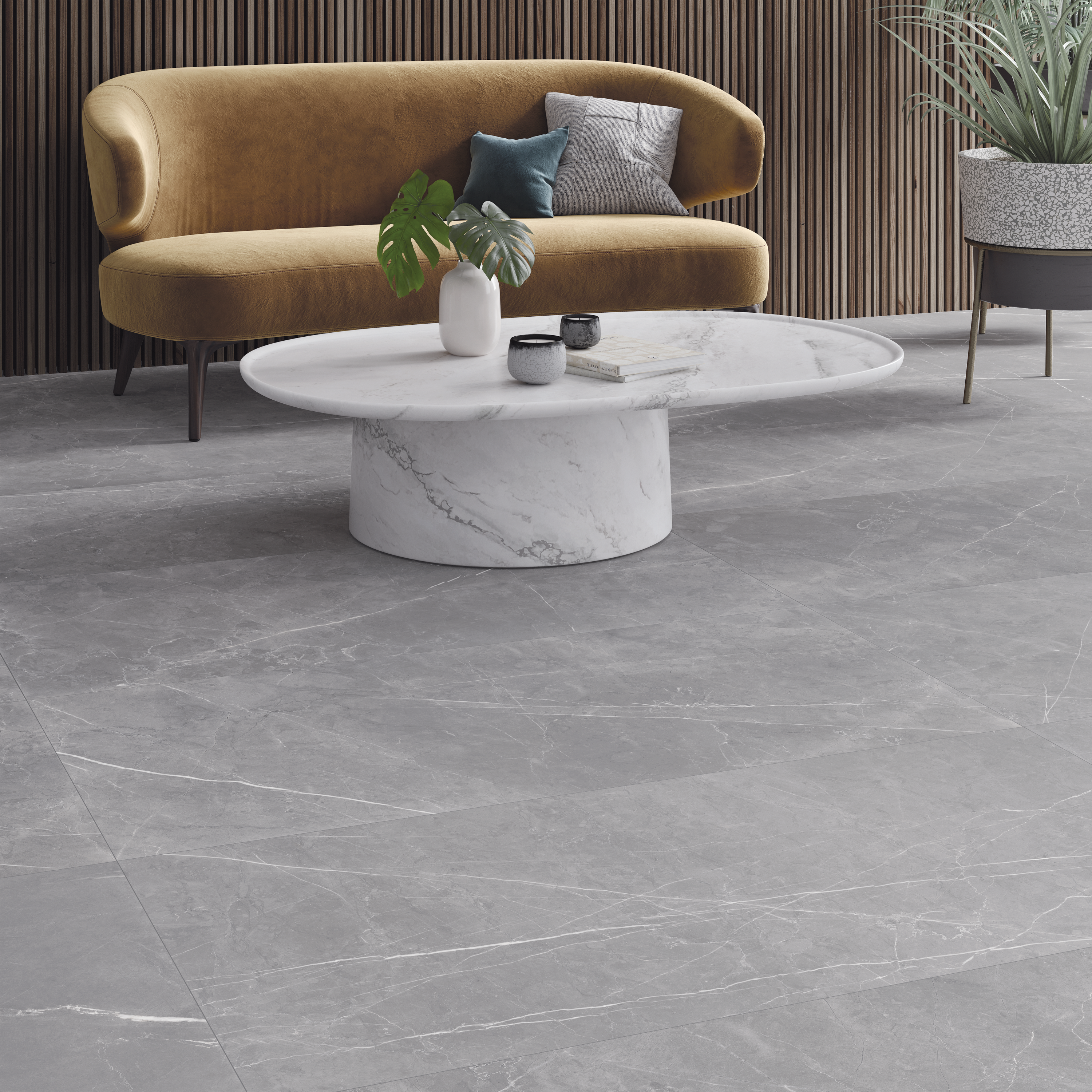 Suelo/azulejo cerámico kanali efecto mármol grey 59.5x120 cm c1 artens