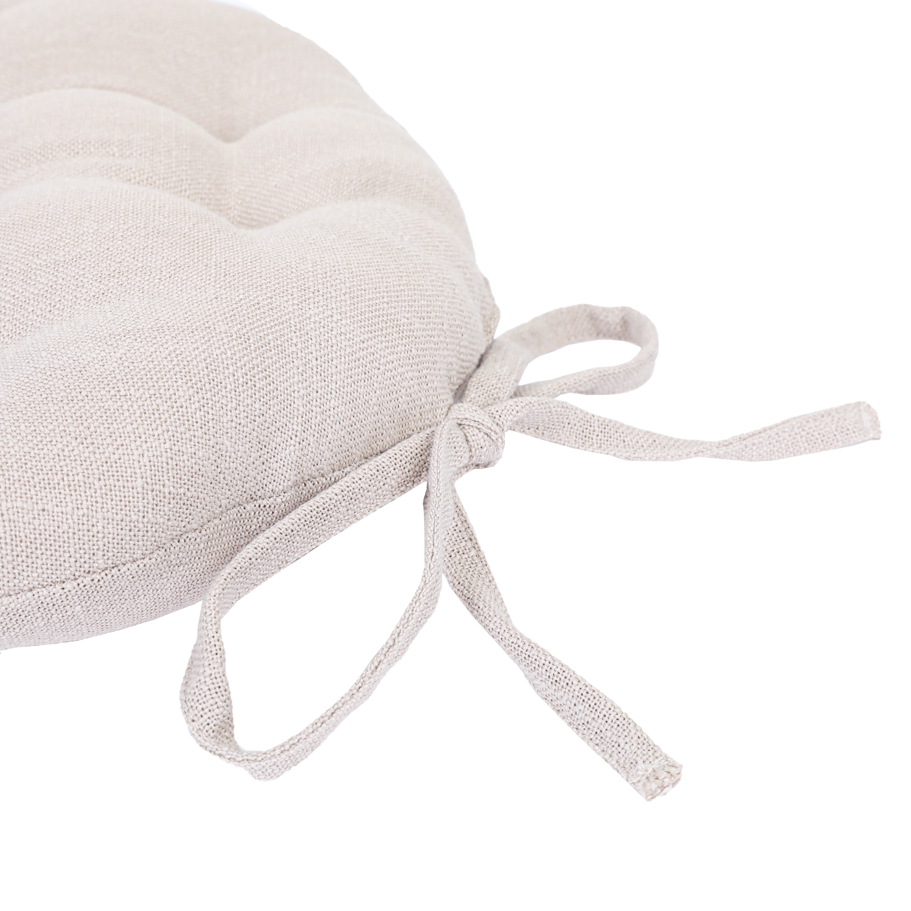 Poduszka na krzesło okrągła Haivy beżowa 40 x 40 x 6.5 cm Inspire - 10