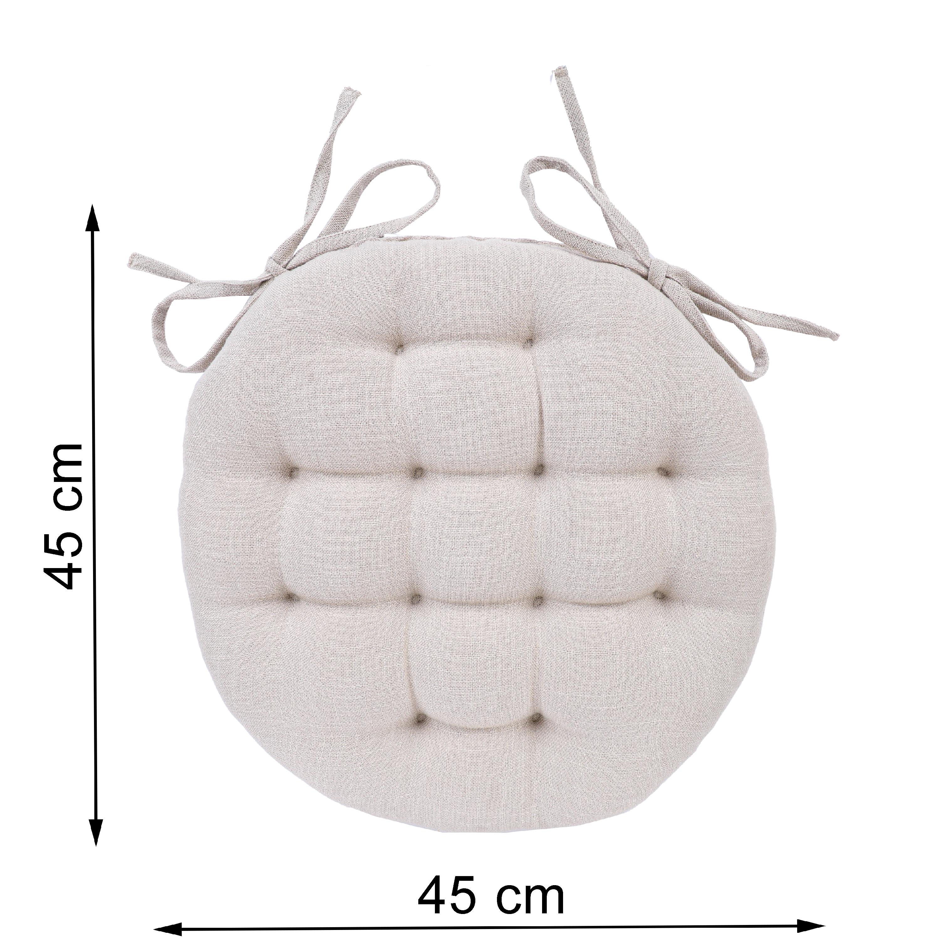 Poduszka na krzesło okrągła Haivy beżowa 40 x 40 x 6.5 cm Inspire - 8