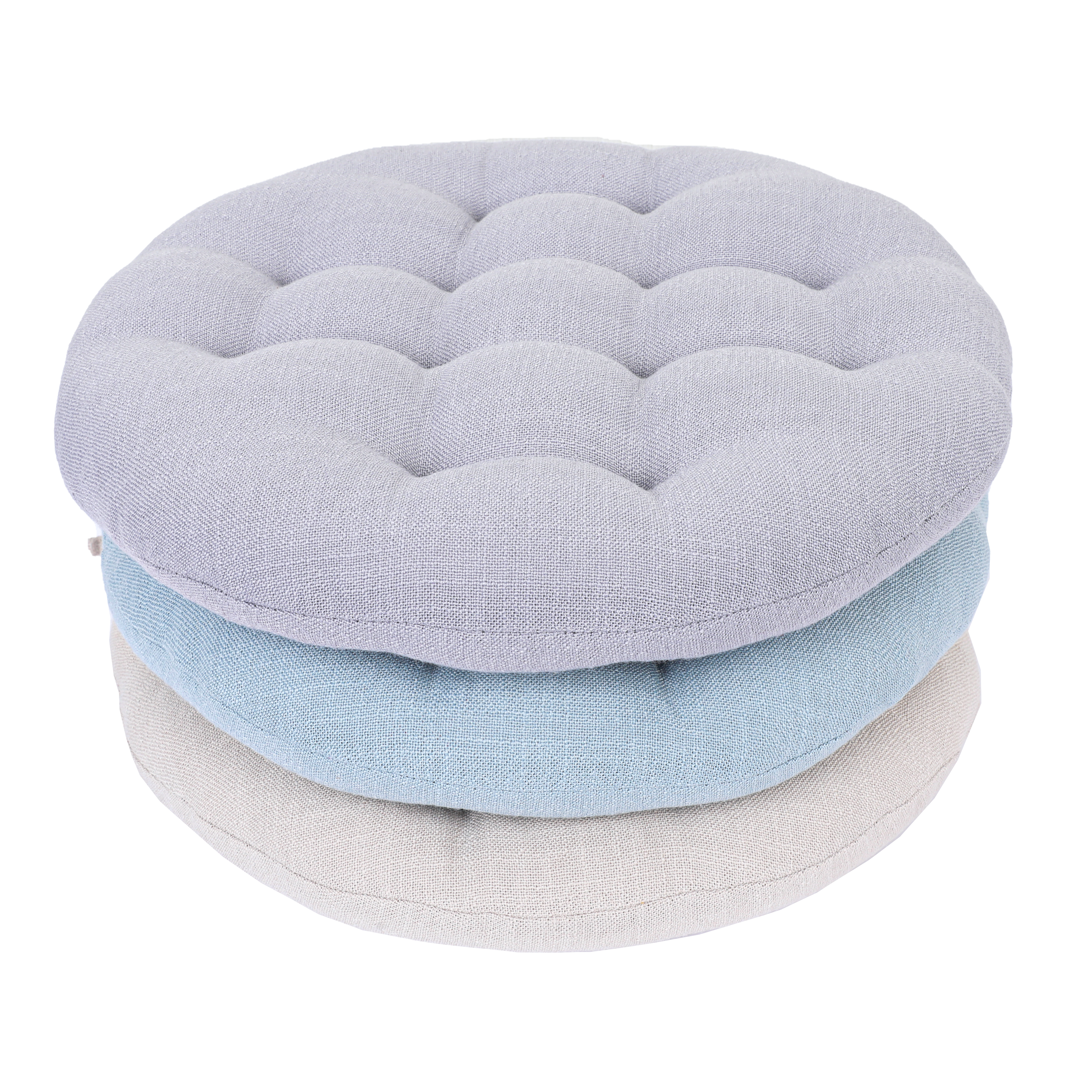 Poduszka na krzesło okrągła Haivy beżowa 40 x 40 x 6.5 cm Inspire - 12