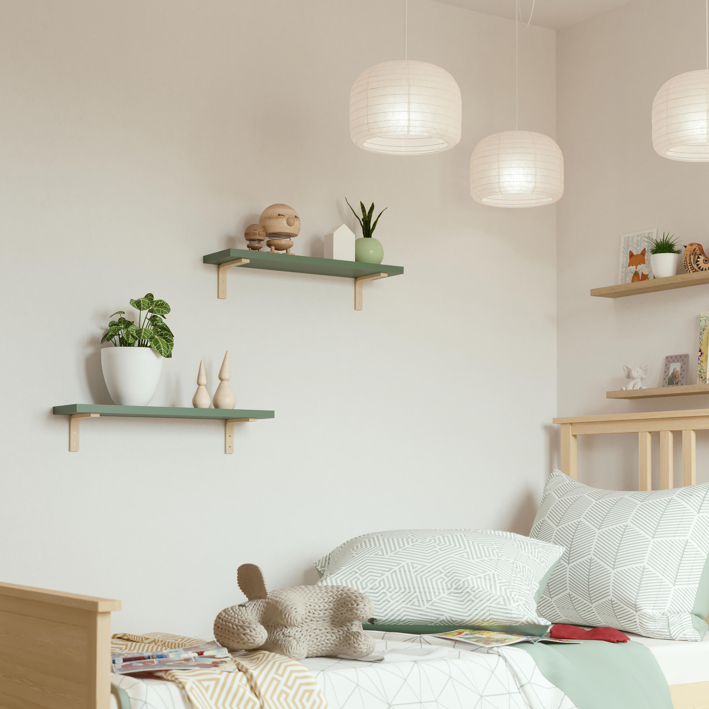 2 escuadras para baldas Spaceo Ply en madera Al. 10 x An. 15 cm, carga máxima 15 kg - 5