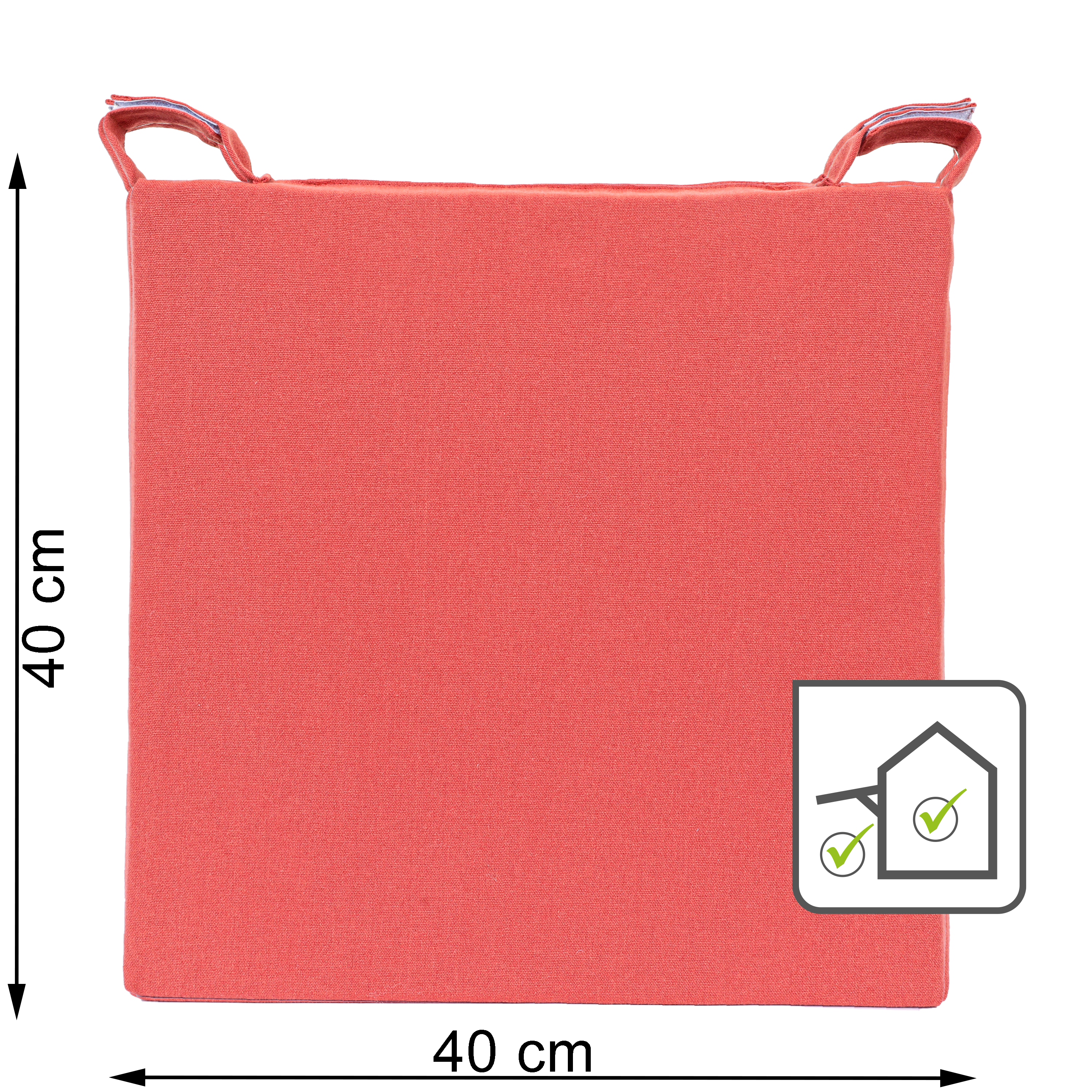 Poduszka na krzesło Joy pomarańczowy 40 x 40 x 4 cm Inspire - 8