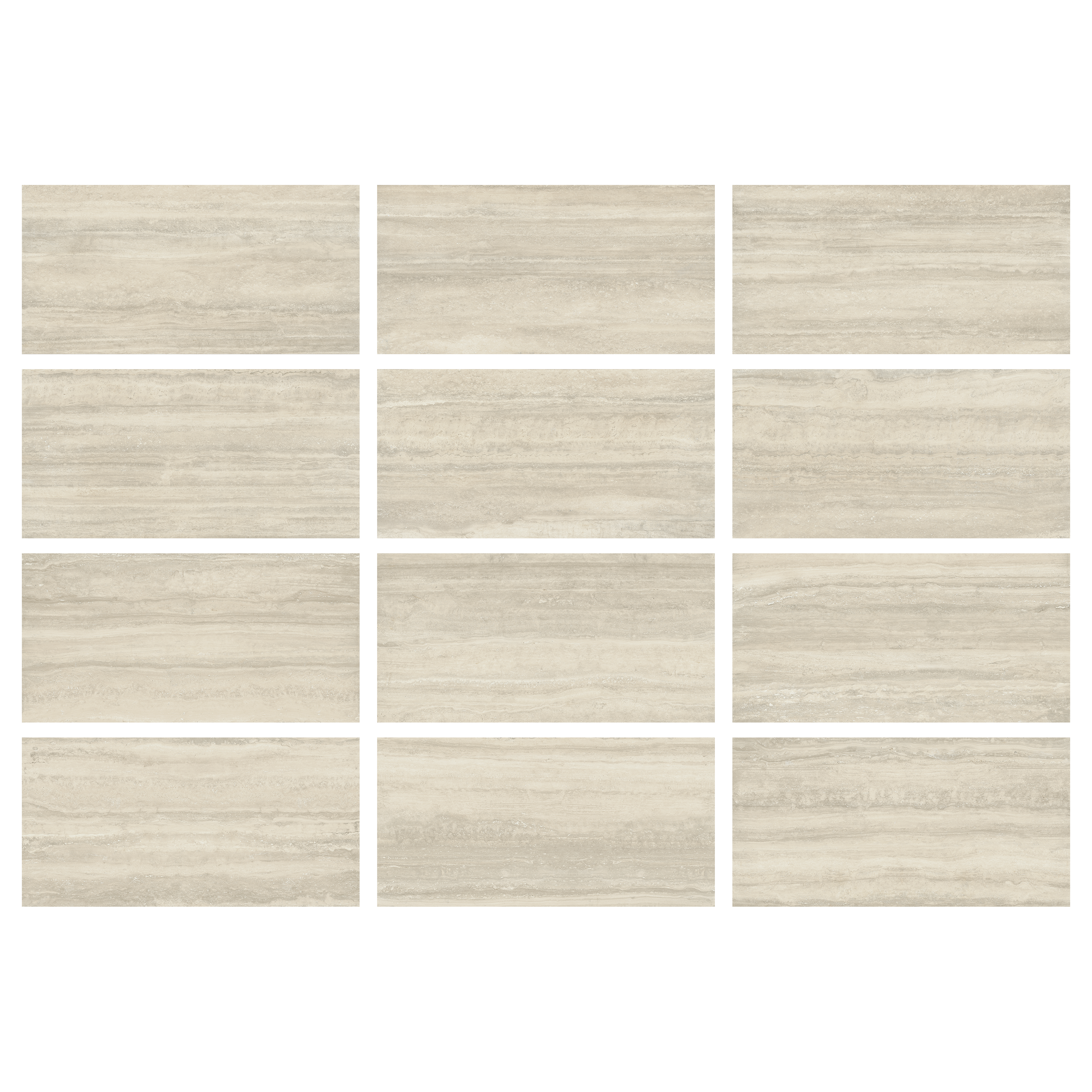 Carrelage sol/mur intérieur effet travertin beige Helos l.59.5 x L.120 cm ARTENS - 8