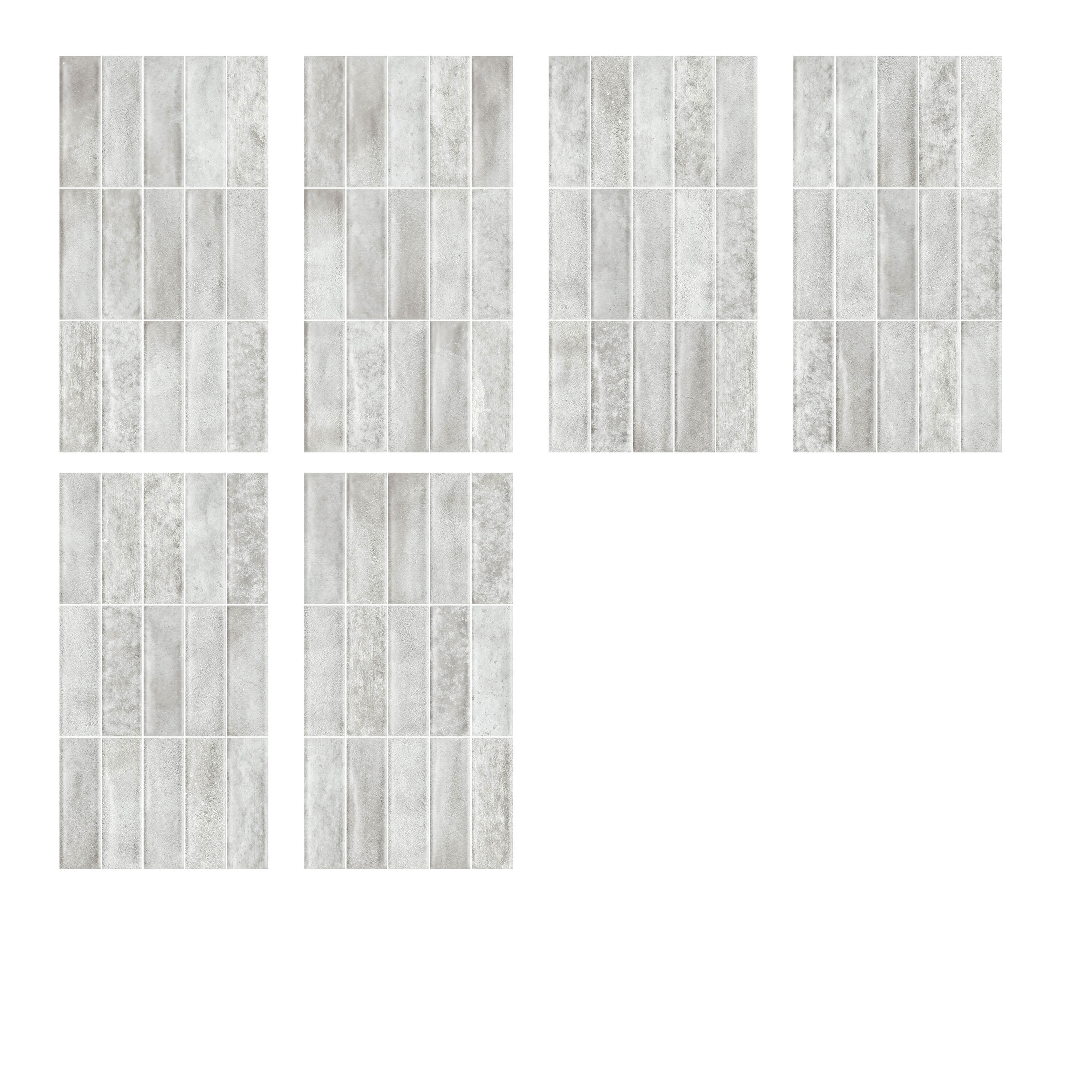 Piastrella da rivestimento interno in maiolica ARTENS 31.6 x 60 cm non rettificato smaltato grigio lucido Moha Bricks Sp. 9.5 mm 1.52 mq - 6