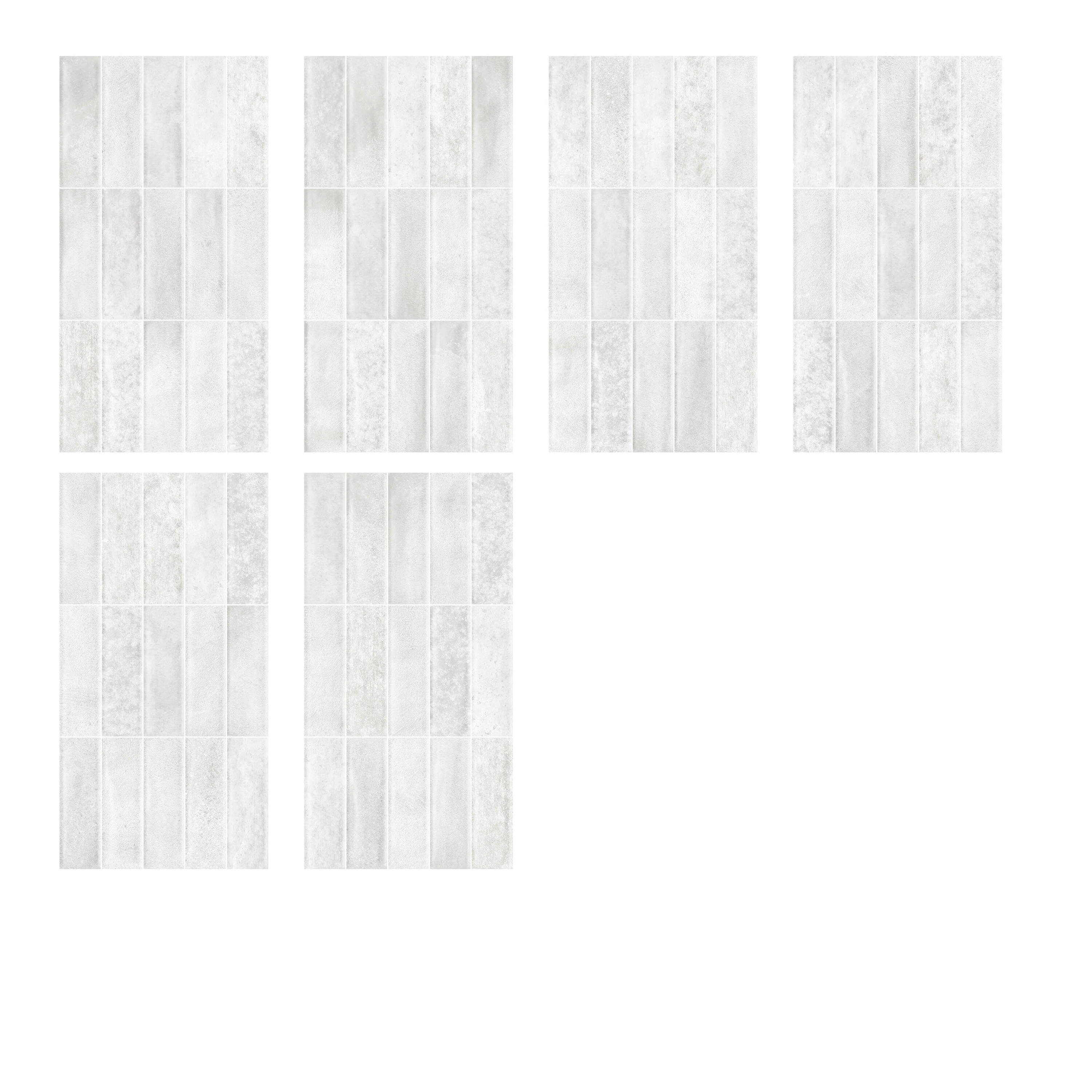 Piastrella da rivestimento interno in maiolica ARTENS 31.6 x 60 cm non rettificato smaltato bianco lucido Moha Bricks Sp. 9.5 mm 1.52 mq - 7