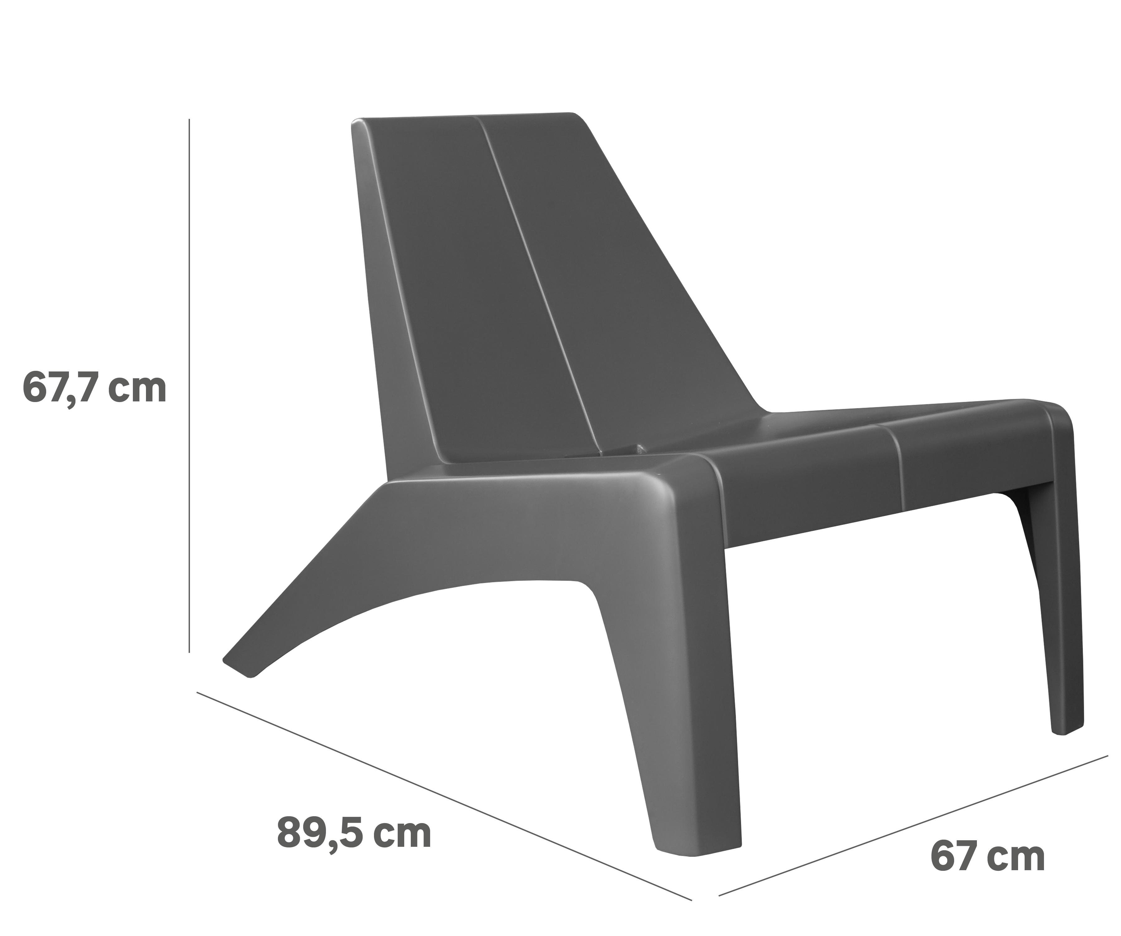 Cadeira de jardim relax cinzento Halius Naterial - 5