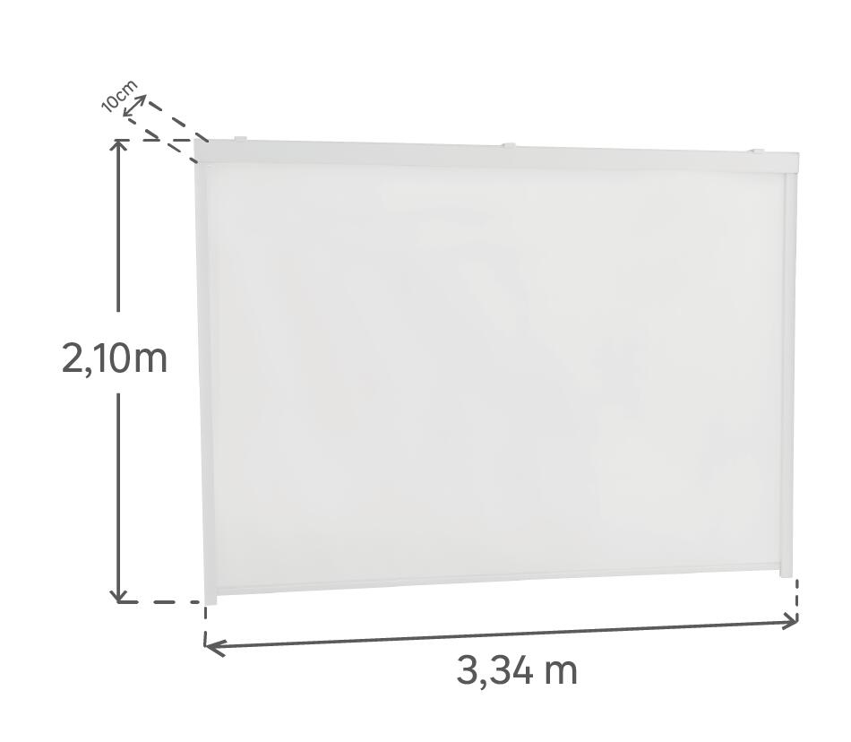 Cortina para pérgola NATERIAL CLIMA BIO 3,6M BRANCO - 4