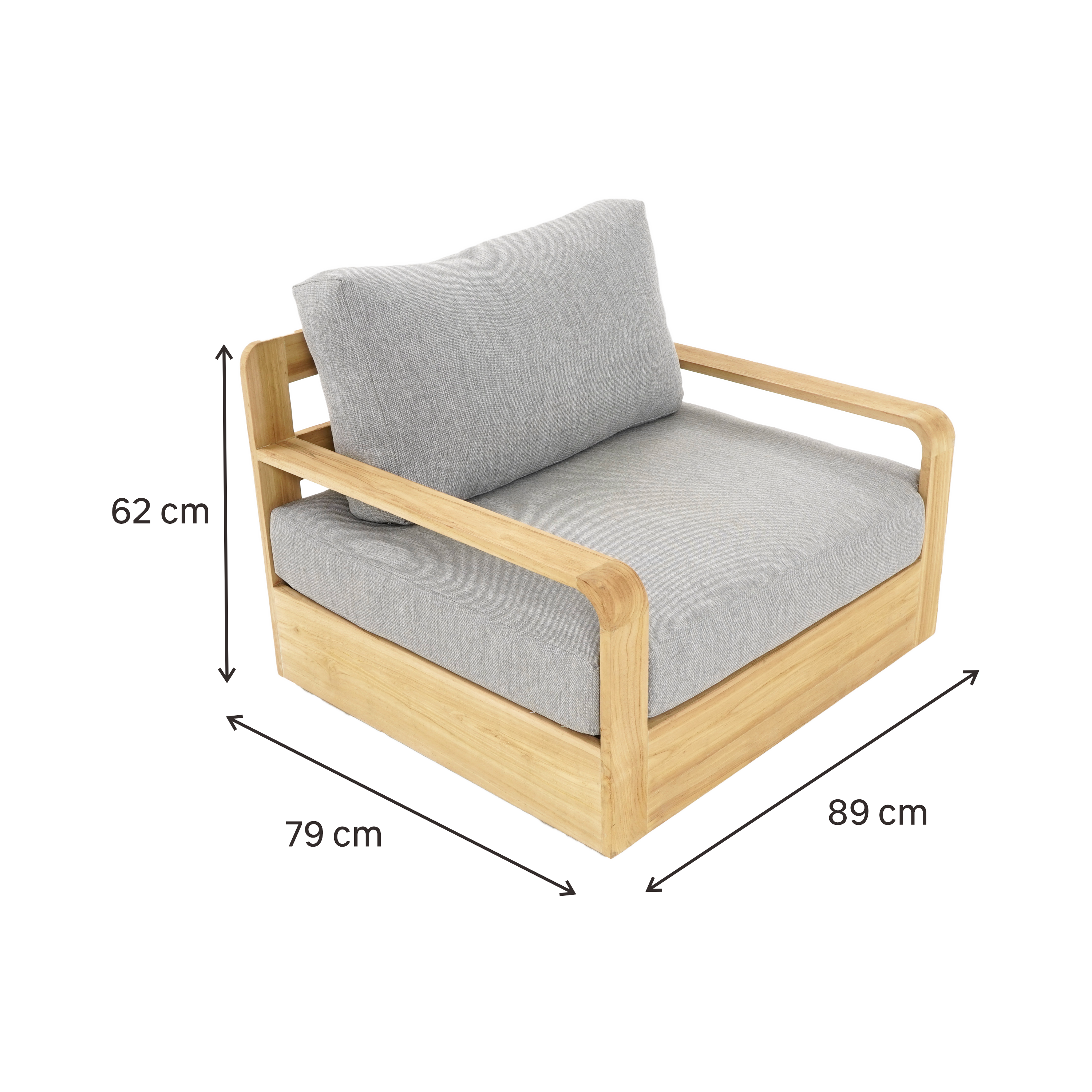Fauteuil de jardin en teck NATERIAL Baelo - 10