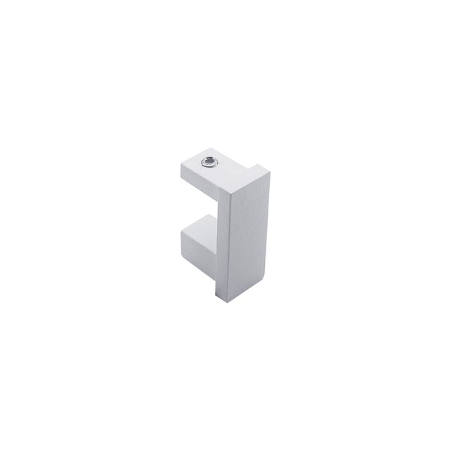Finale per bastone Futura rettangolo in alluminio verniciato bianco satinato Ø 11 mm INSPIRE, 2 pezzi