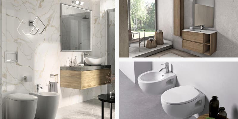 piastrelle bagno moderno grigio - AradBranding