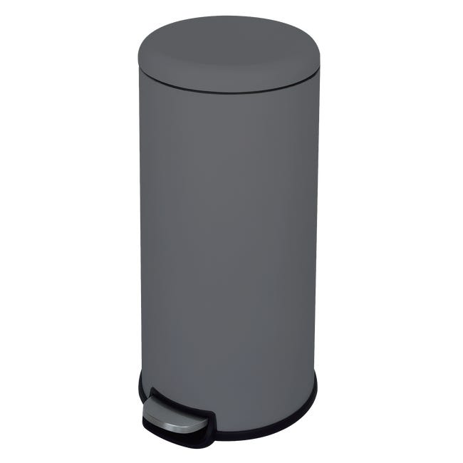 Leroymerlin Pattumiera DELINIA a pedale grigio / argento 28 L