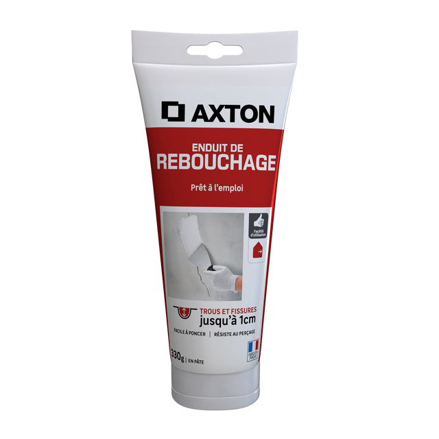 Enduit de rebouchage en pâte Prêt à l'emploi AXTON blanc 330 g