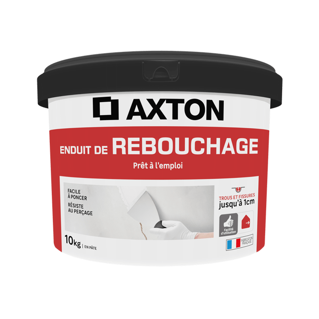 Enduit de rebouchage en pâte Prêt à l'emploi AXTON blanc 10 kg