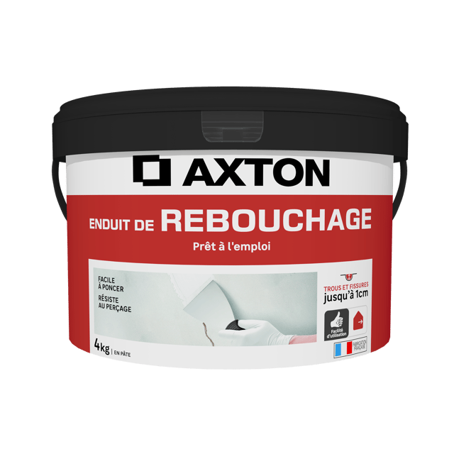 Enduit de rebouchage en pâte Prêt à l'emploi AXTON blanc 4 kg