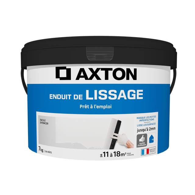 Enduit de lissage en pâte Prêt à l'emploi AXTON 7 kg