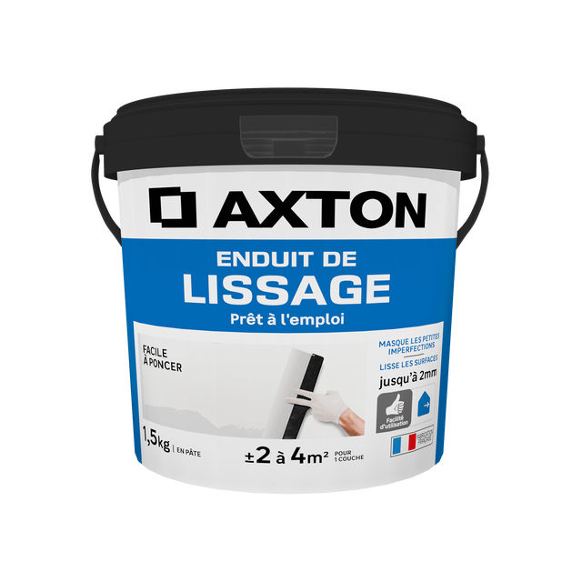 Enduit de lissage en pâte Prêt à l'emploi AXTON 1.5 kg