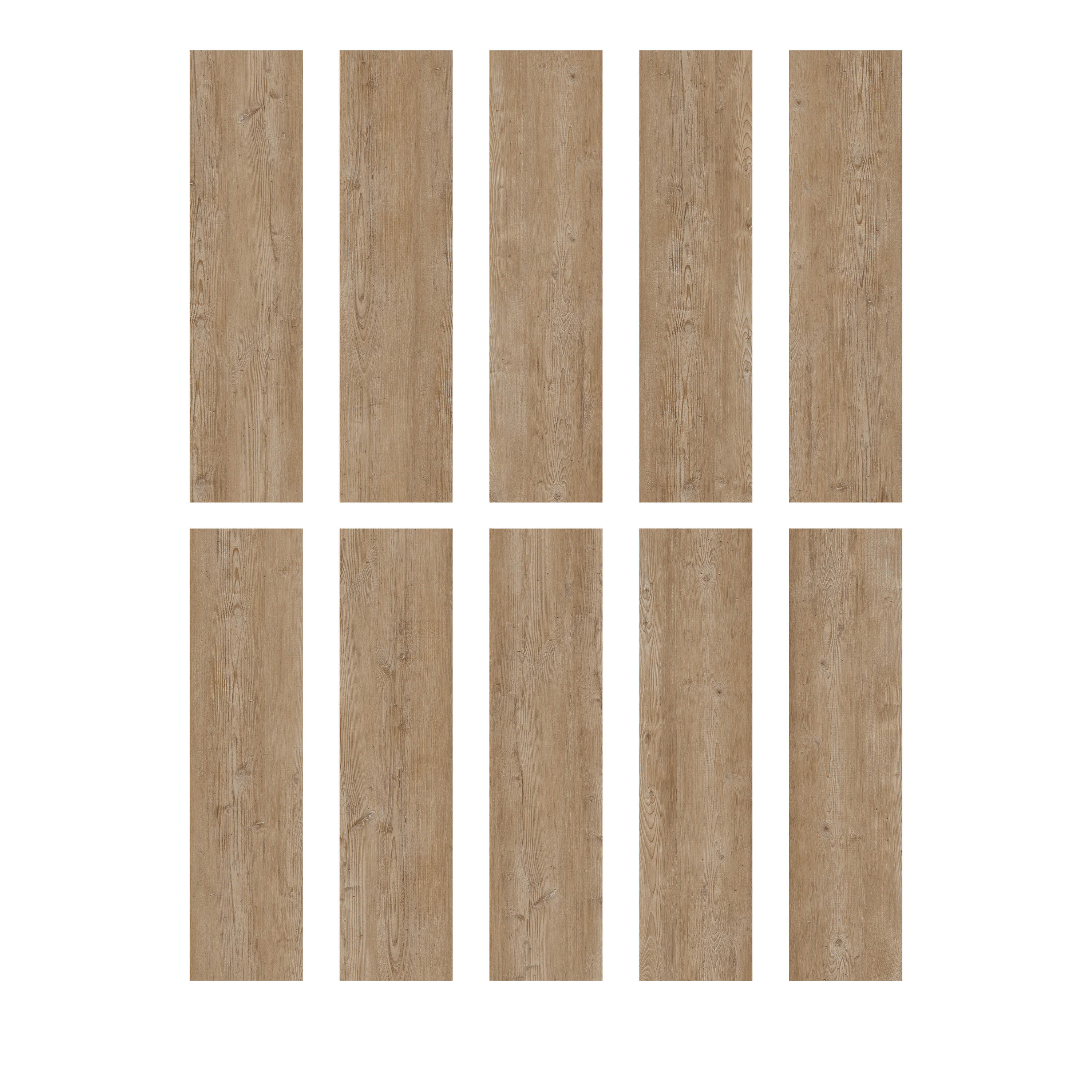 Lot de 2 dalles effet bois barn naturel ARTENS, L.120.5 x l.30 cm x Ep.20 mm - 7