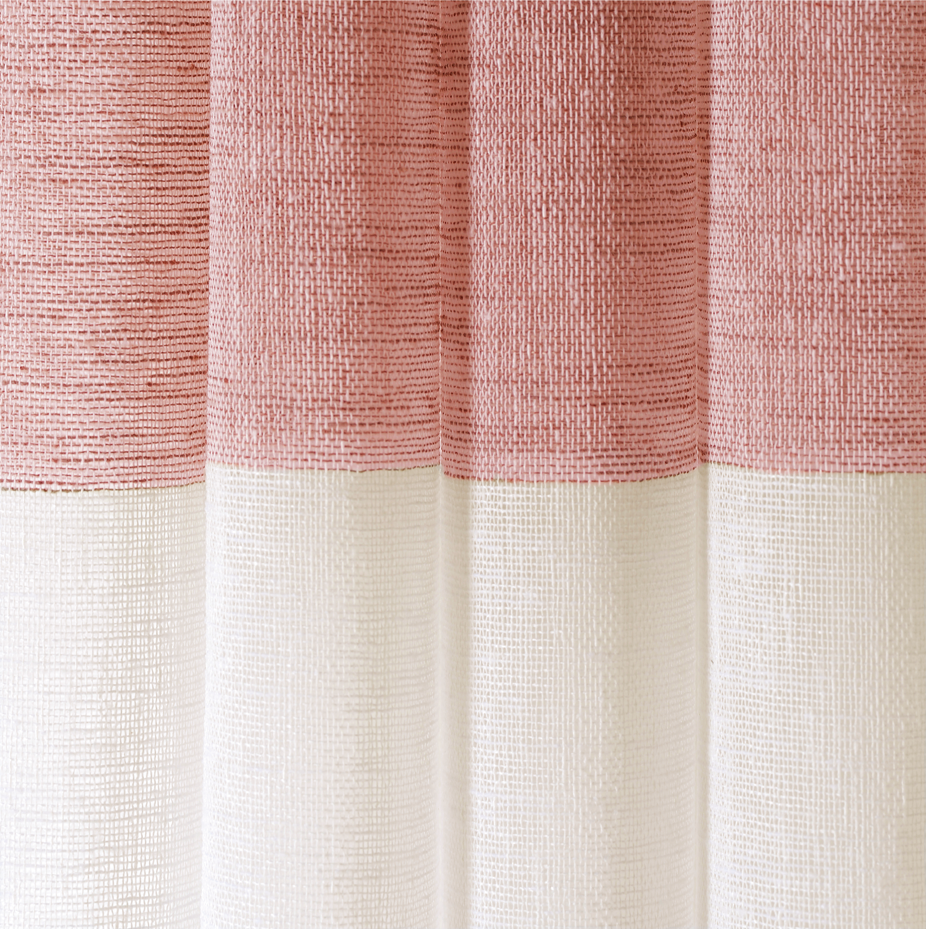 Visillo ollaos riveka poliéster liso naranja cotta, beige inspire de 140x280cm