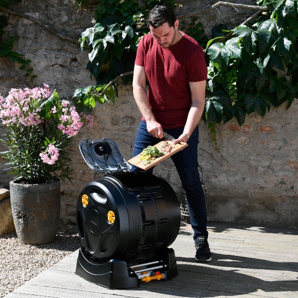 Composteur d'extérieur HOZELOCK 100-004-694 gris / argent 100 l - 4