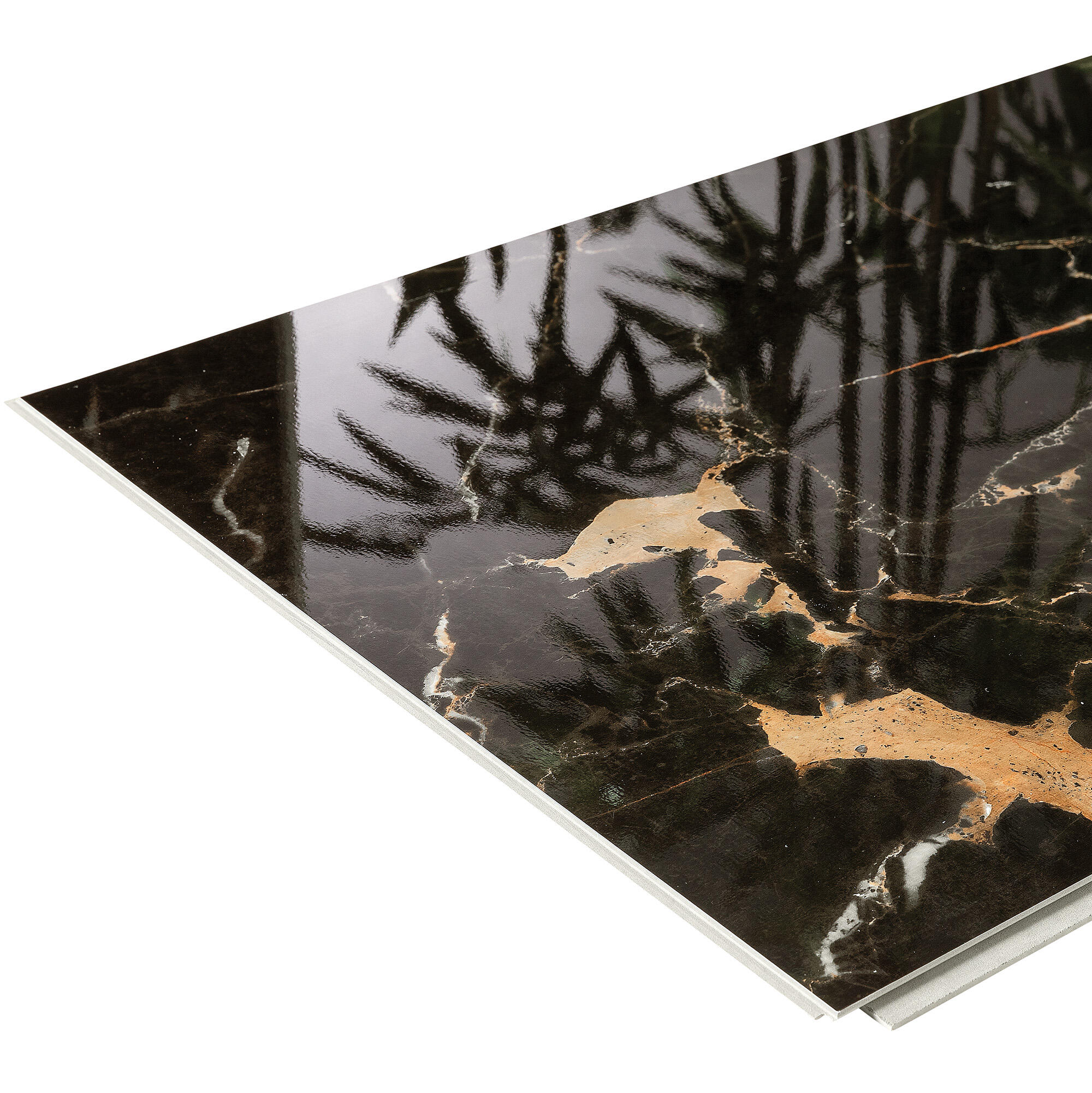 Revestimiento de pared decorativo efecto piedra de PVC Gloss Tavira negro de 65x37.5cm - 4