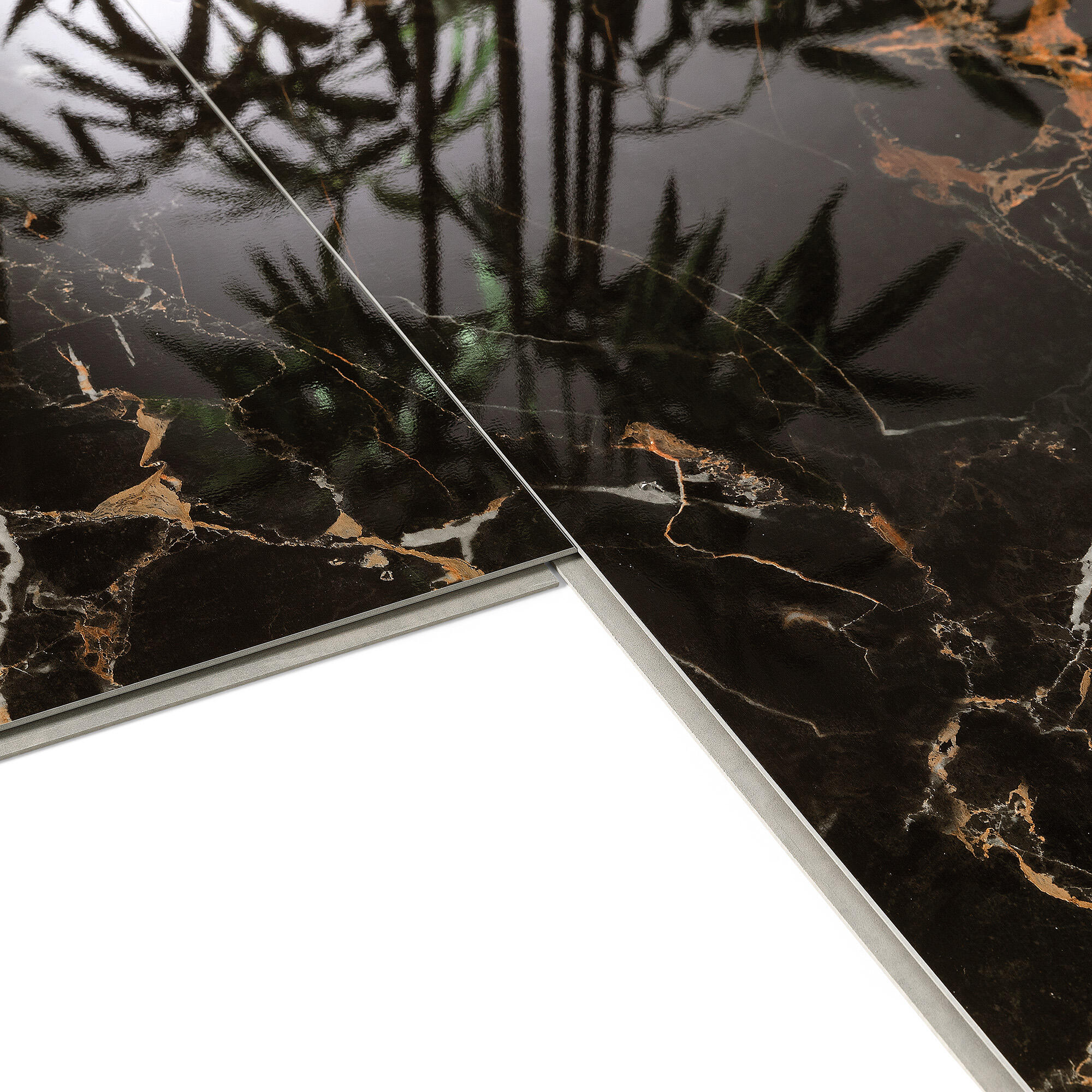 Revestimiento de pared decorativo efecto piedra de PVC Gloss Tavira negro de 65x37.5cm - 9