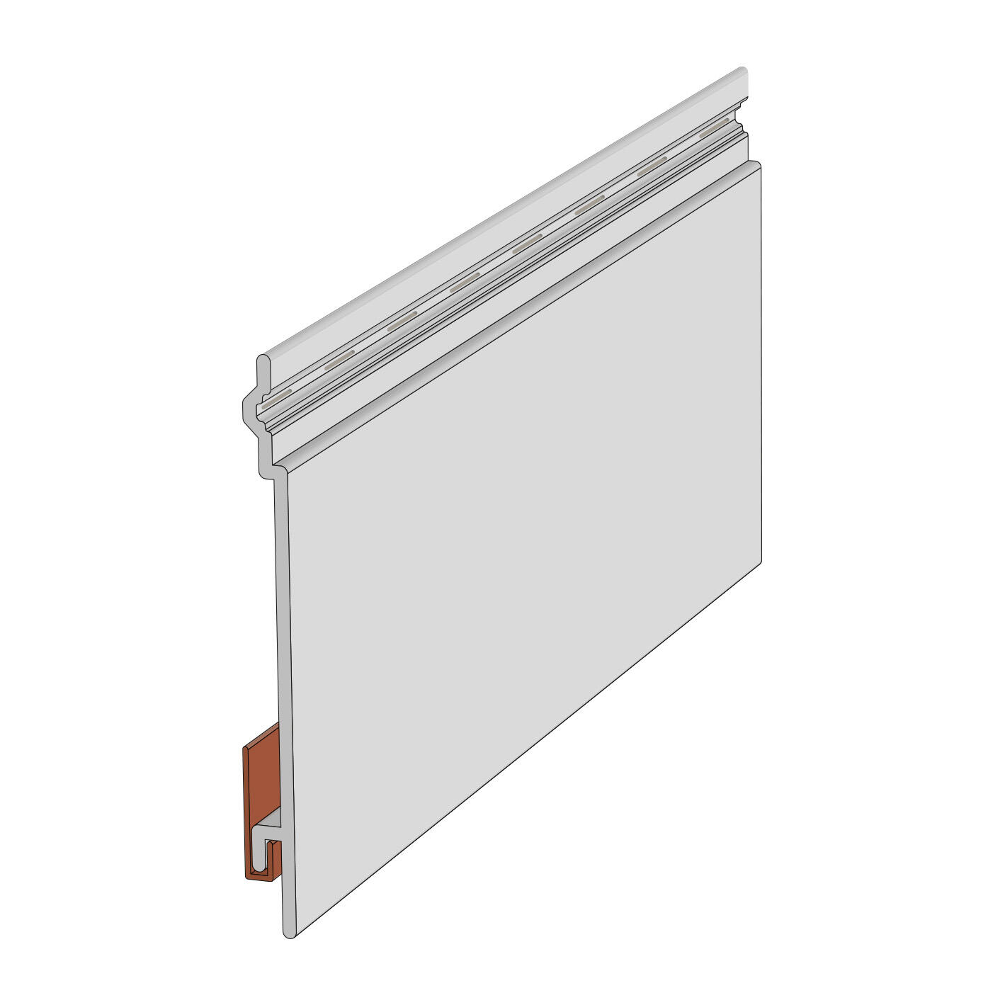 Perfil exterior de PVC Dumaclin color gris de 2500mm - 2