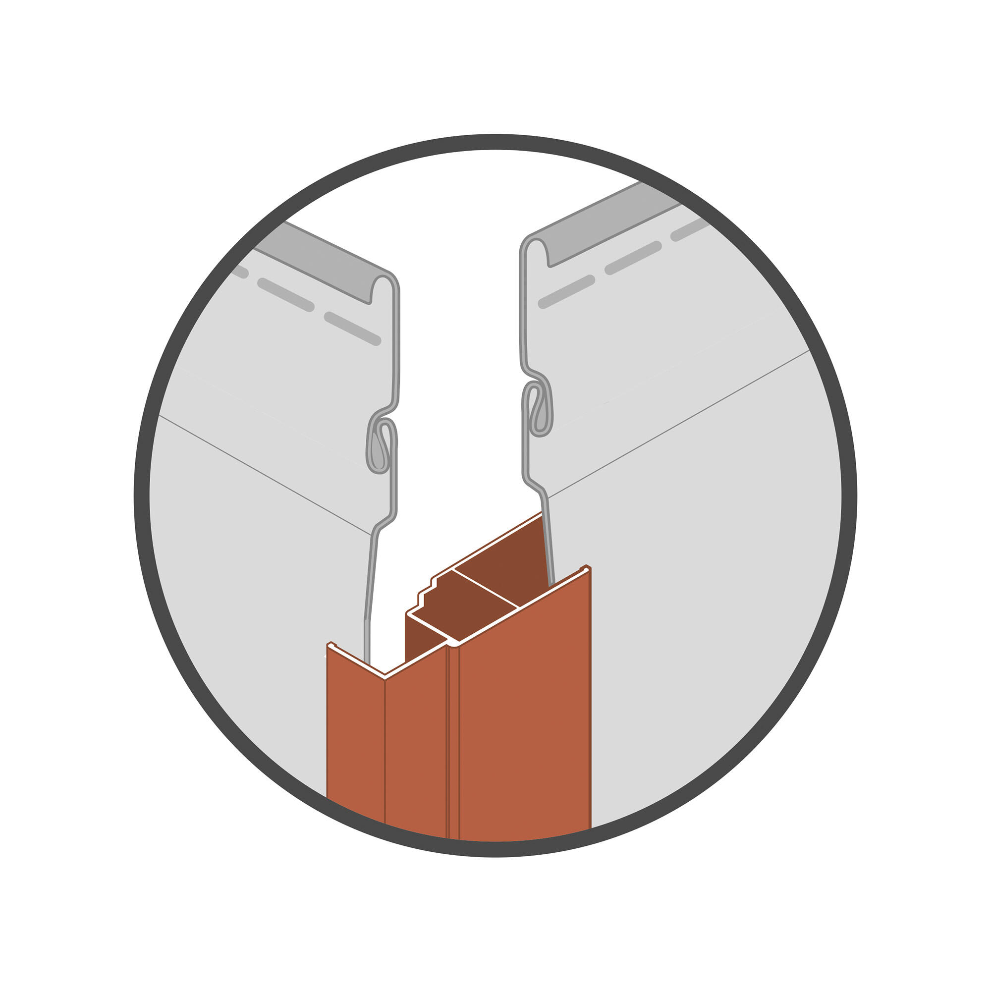 Multiperfil exterior serie Dumaclin color blanco de 2500x73mm - 3