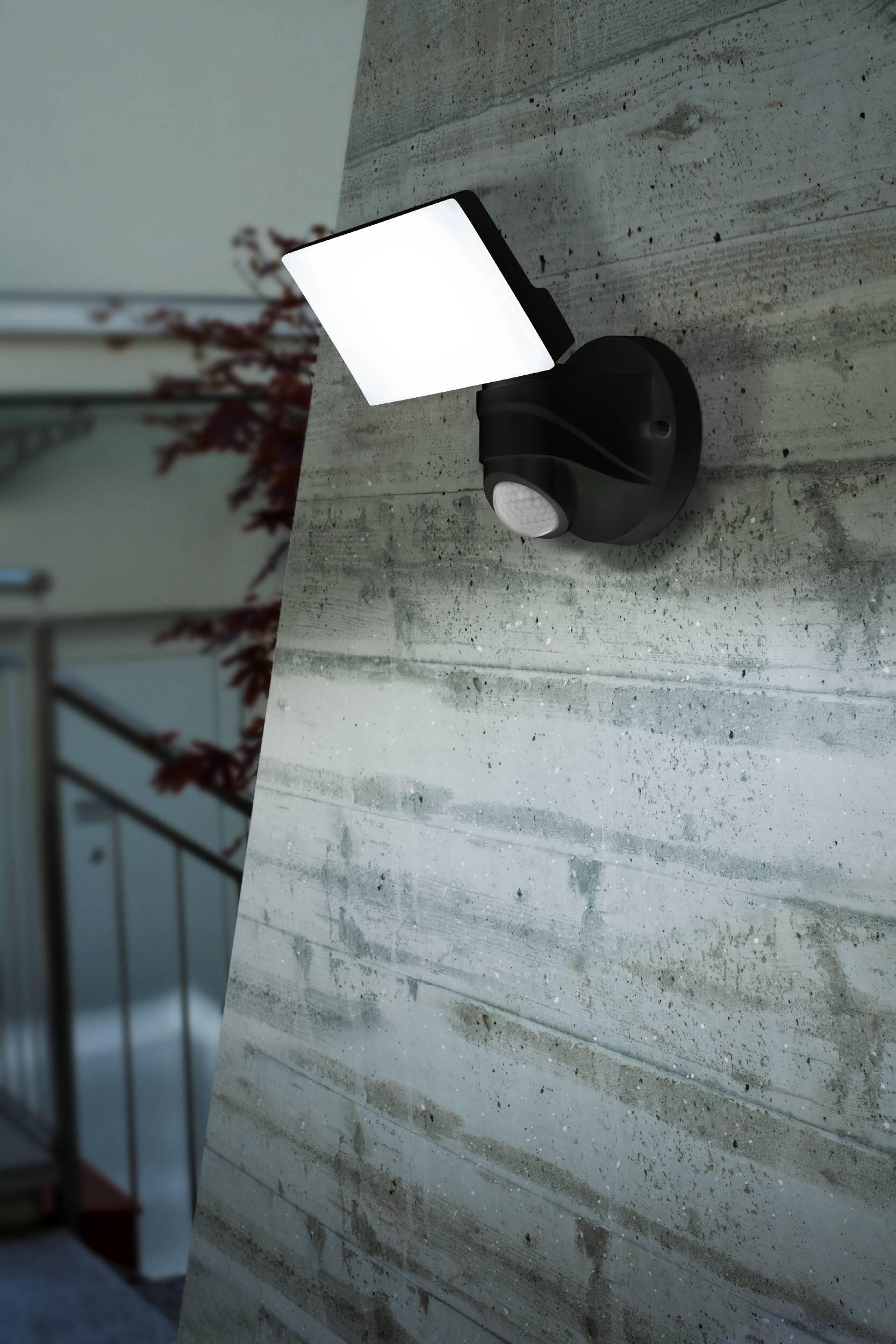 Faro da esterno con sensore di movimento Pagino in policarbonato, nero, Modulo LED 6W EGLO - 2