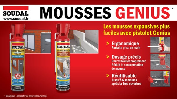 Les mousses expansives Genius: performantes et faciles d'utilisation !