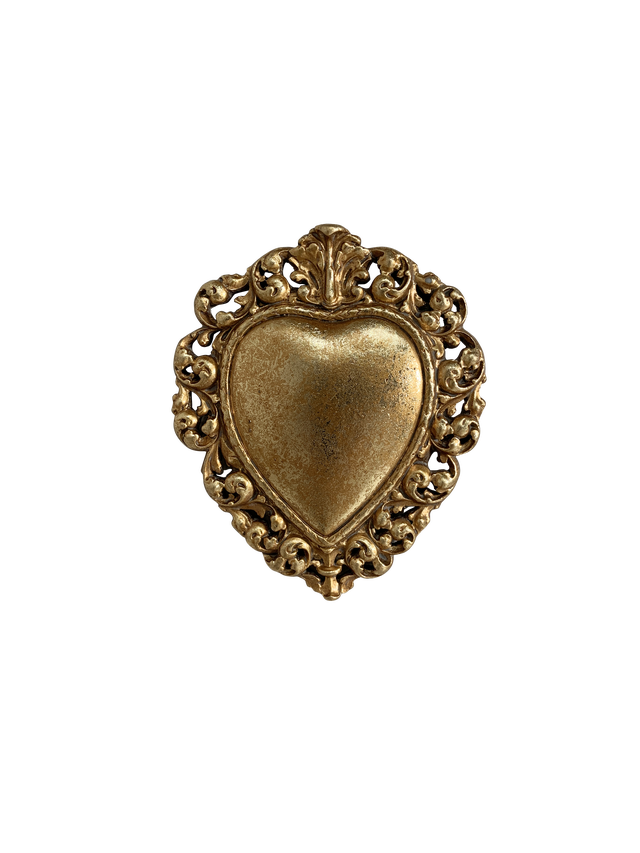 Objet décoratif sans cadre Exvoto coeur, doré EMDE l.10.5 x H.12.3 cm