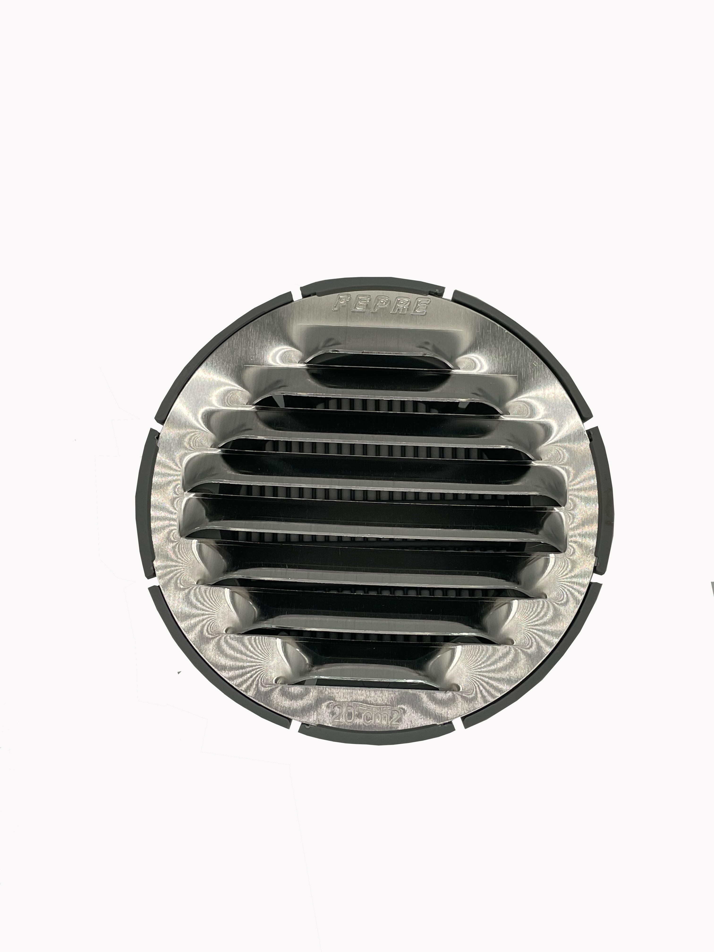 Grille d'aération aluminium naturel Diam.11 cm - 2