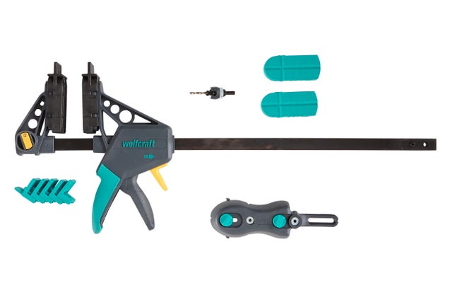 Lot de 11 clips de serrage WOLFCRAFT, 450 mm