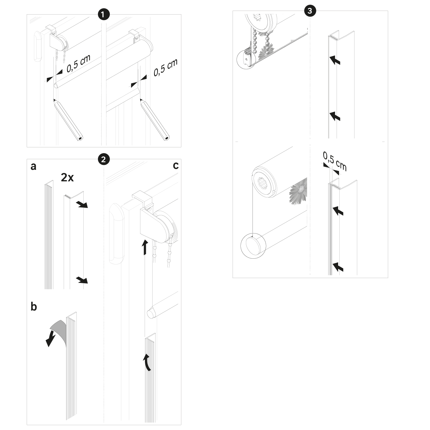 Lot de 2 profils latéraux adhésifs INSPIRE blancs, 250 cm pour store enrouleur - 6