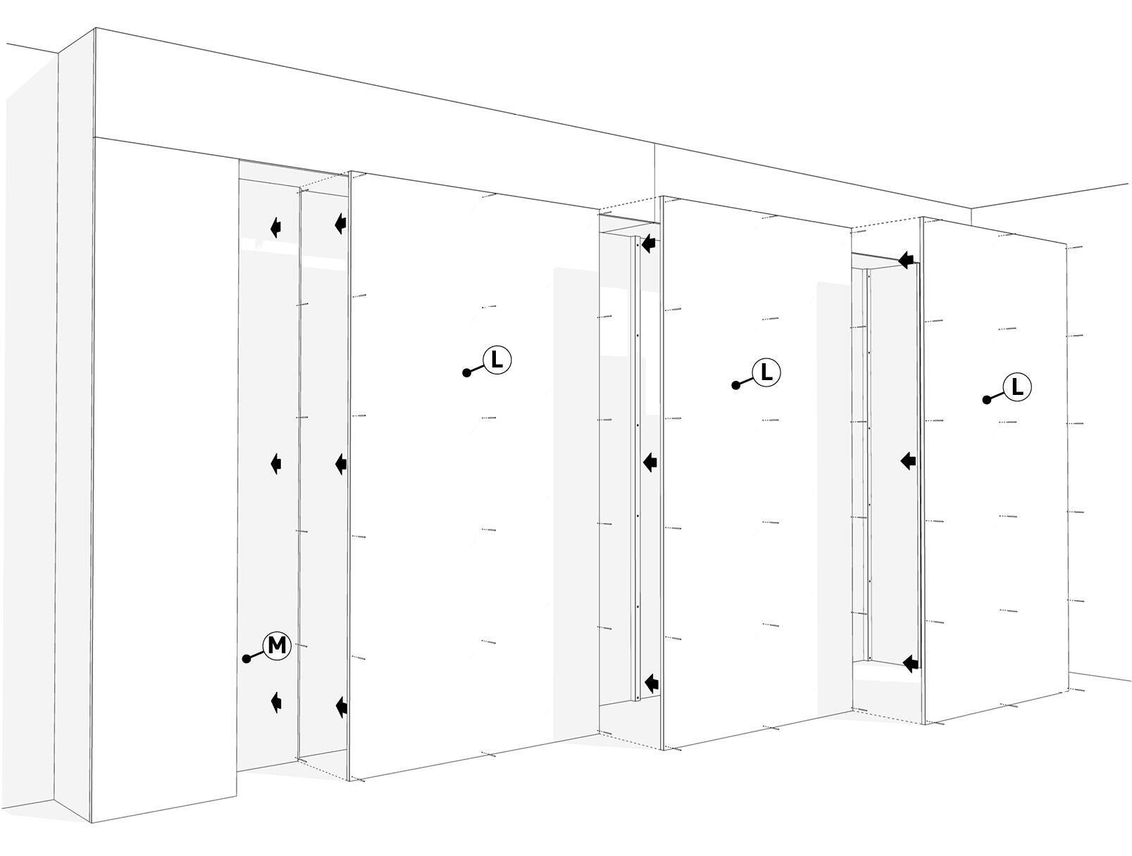 schéma habillage du fond de niche