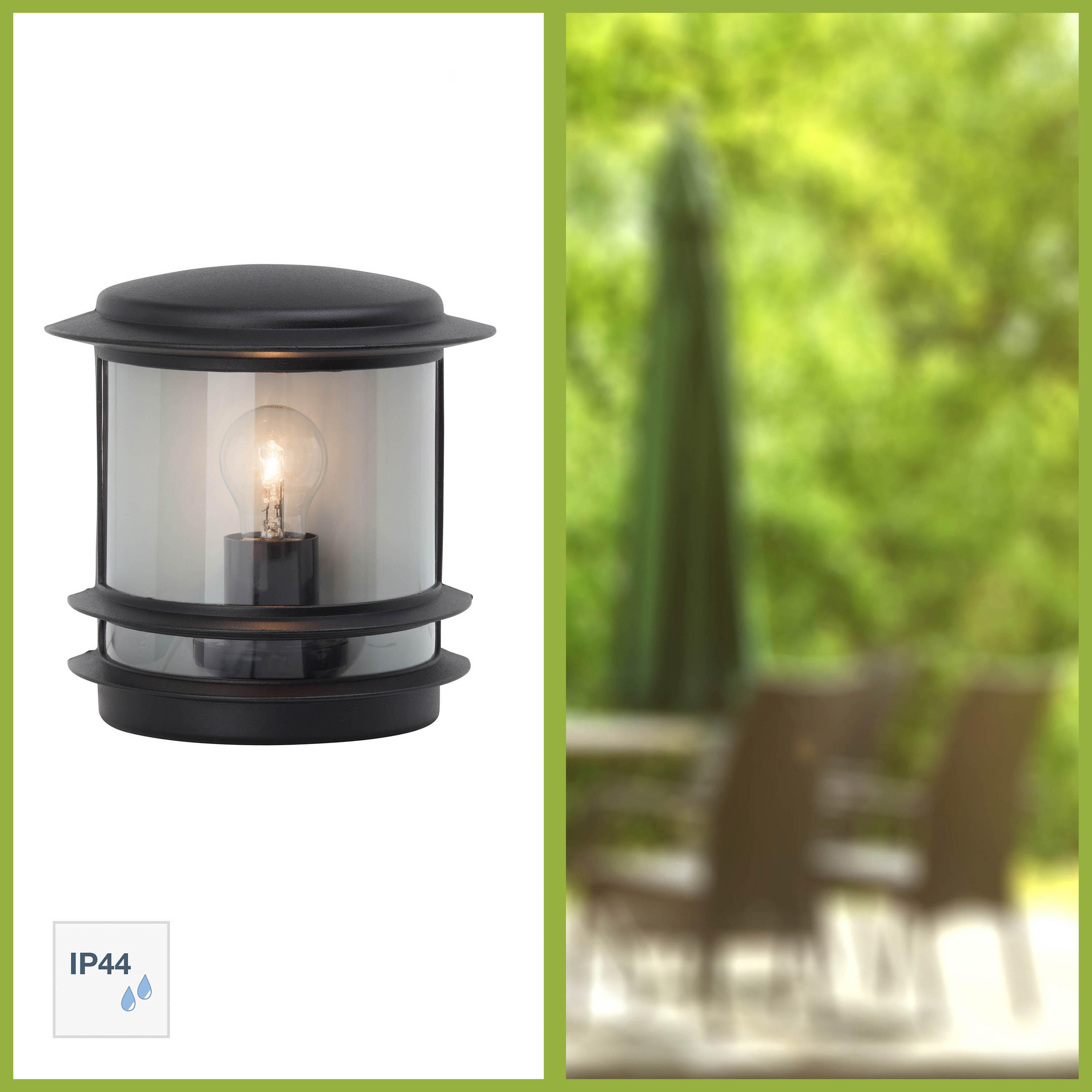 Applique moderno da esterno Hollywood  nero IP44 1X E27 BRILLIANT - 2