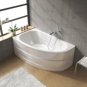 Vasca Idromassaggio Angolare Havana Per 2 Persone - 170x115 Cm, Idromassaggio Con Jet | Nuova