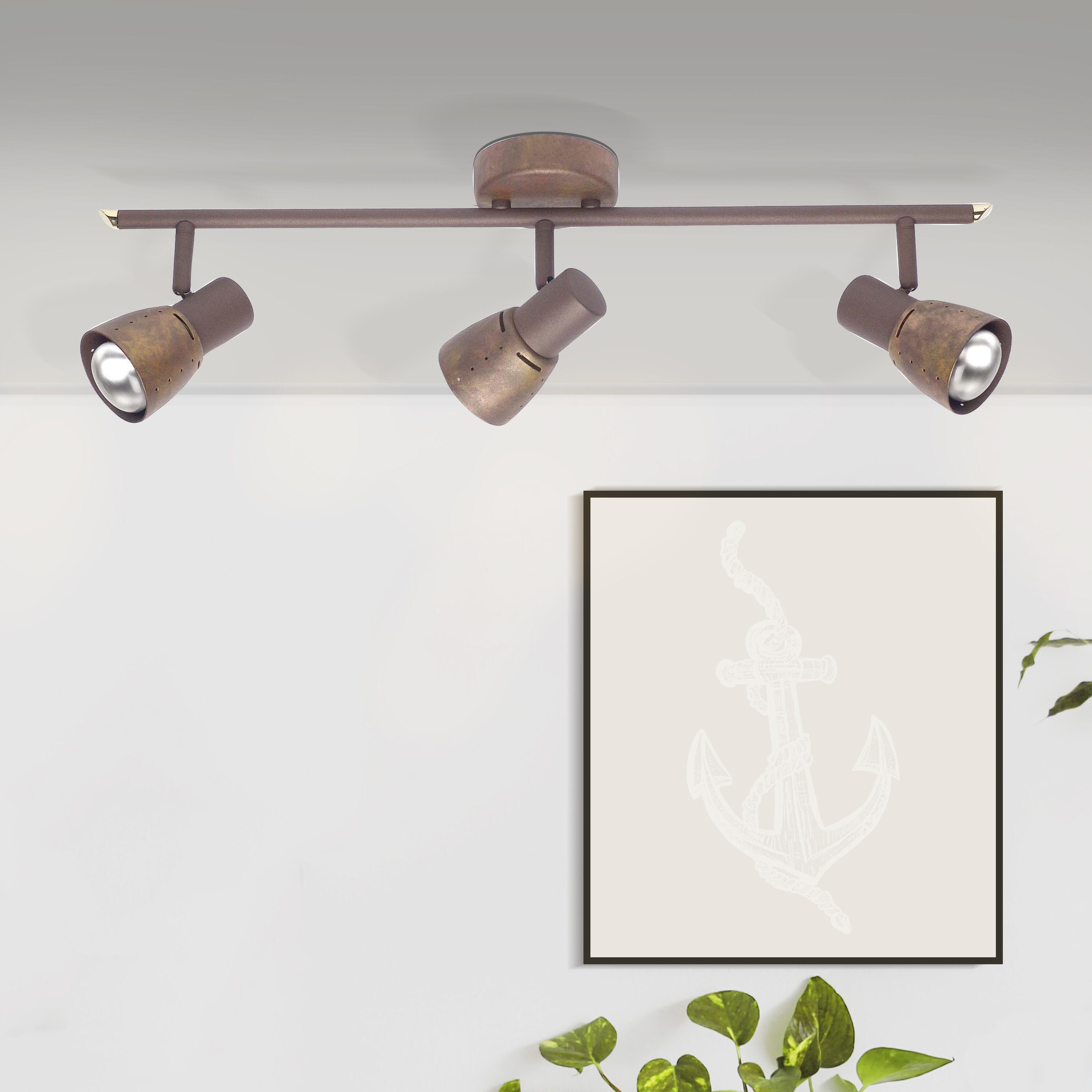 Faretto decorativo senza fonte luminosa LAVA in acciaio marrone E14 40W BRILLIANT 3 luci - 2