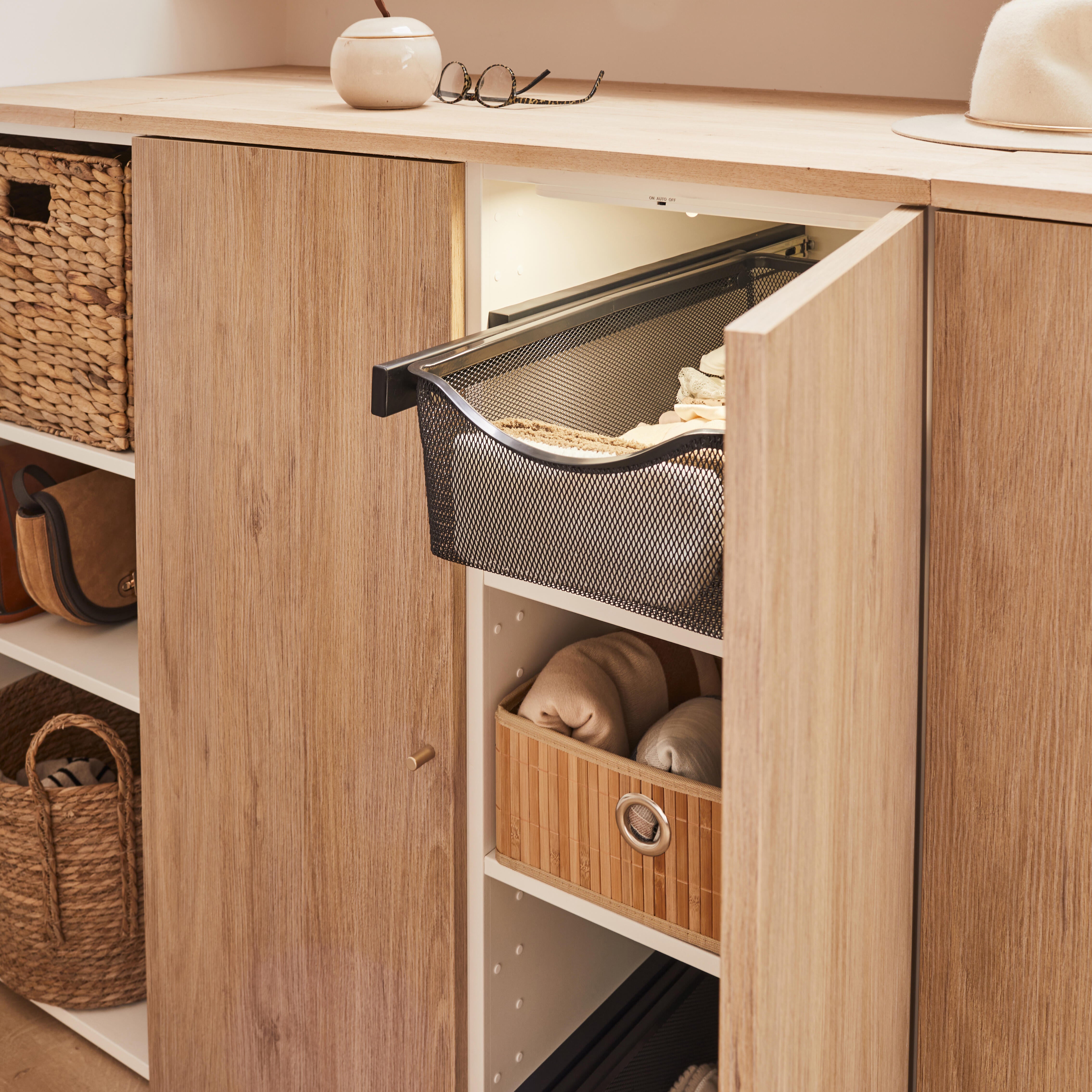 Cesta extraíble gris / plata de 36.8x14.3x56 cm - 8