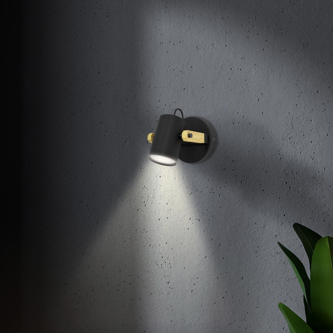 Spot Hornwood, acier noir, GU10, EGLO - 2