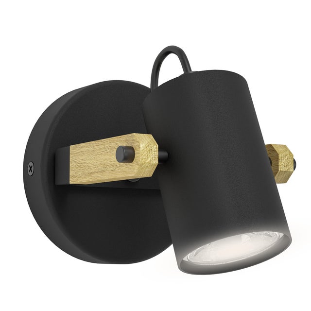 Spot Hornwood, acier noir, GU10, EGLO