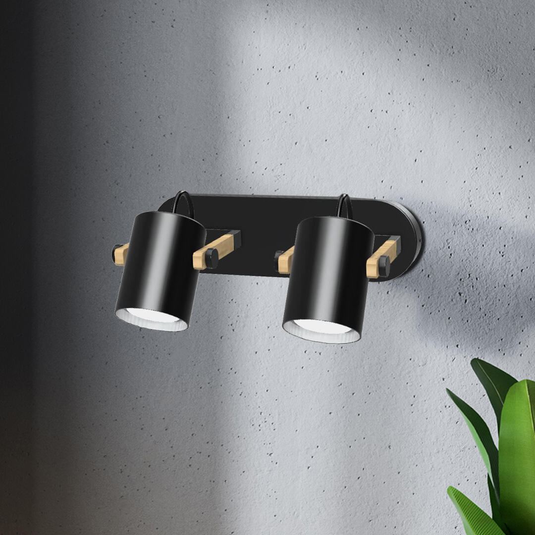 Rampe 2 spots Hornwood, acier noir, GU10, EGLO - 2