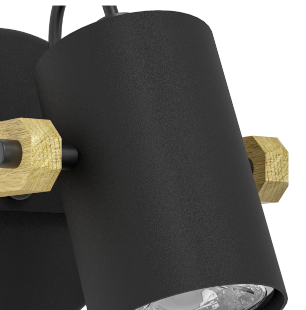 Spot Hornwood, acier noir, GU10, EGLO - 4