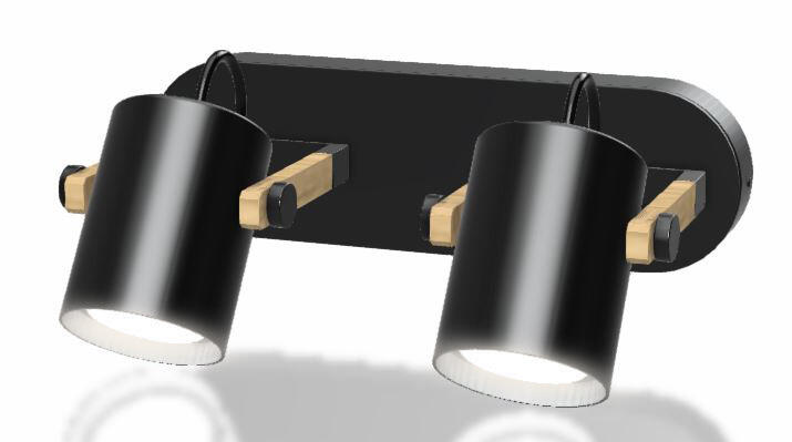 Rampe 2 spots Hornwood, acier noir, GU10, EGLO - 4