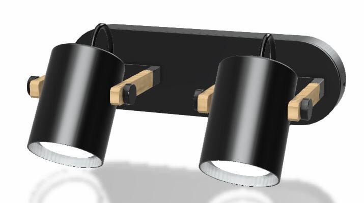 Rampe 2 spots Hornwood, acier noir, GU10, EGLO - 5