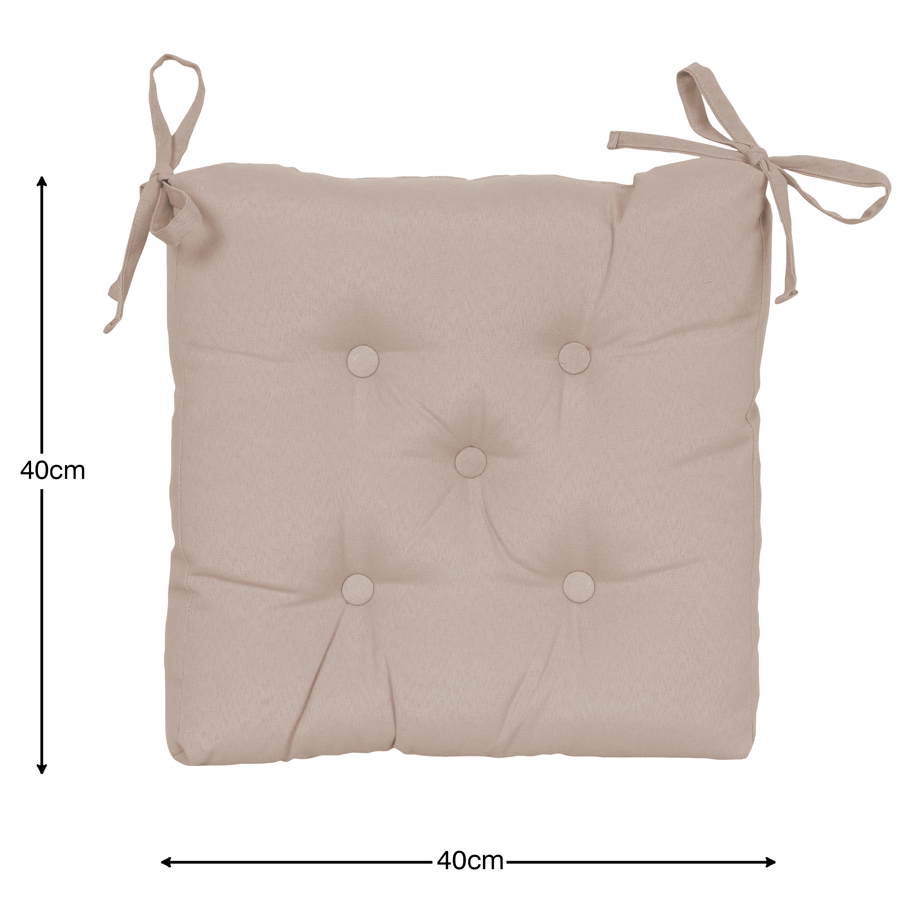 Galette de chaise Luck, beige l.40 x L.40 cm INSPIRE - 2