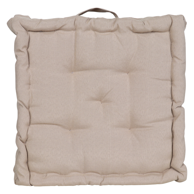 Coussin de sol Luck, déperlant, beige l.40 x H.40 cm INSPIRE