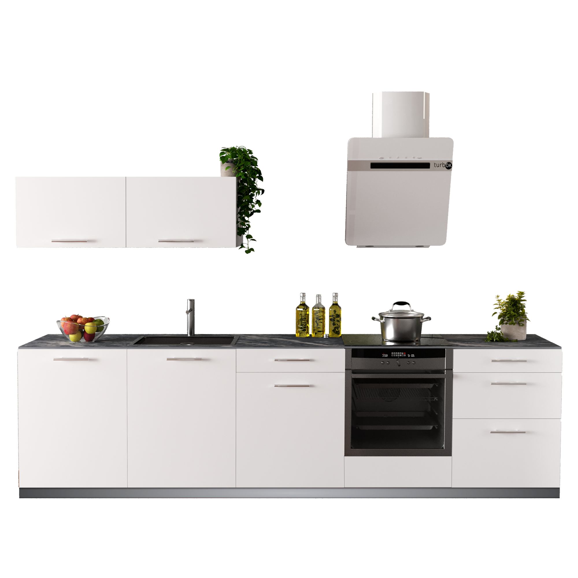 Cocina en kit delinia id con altos sofia blanco 3.00 m