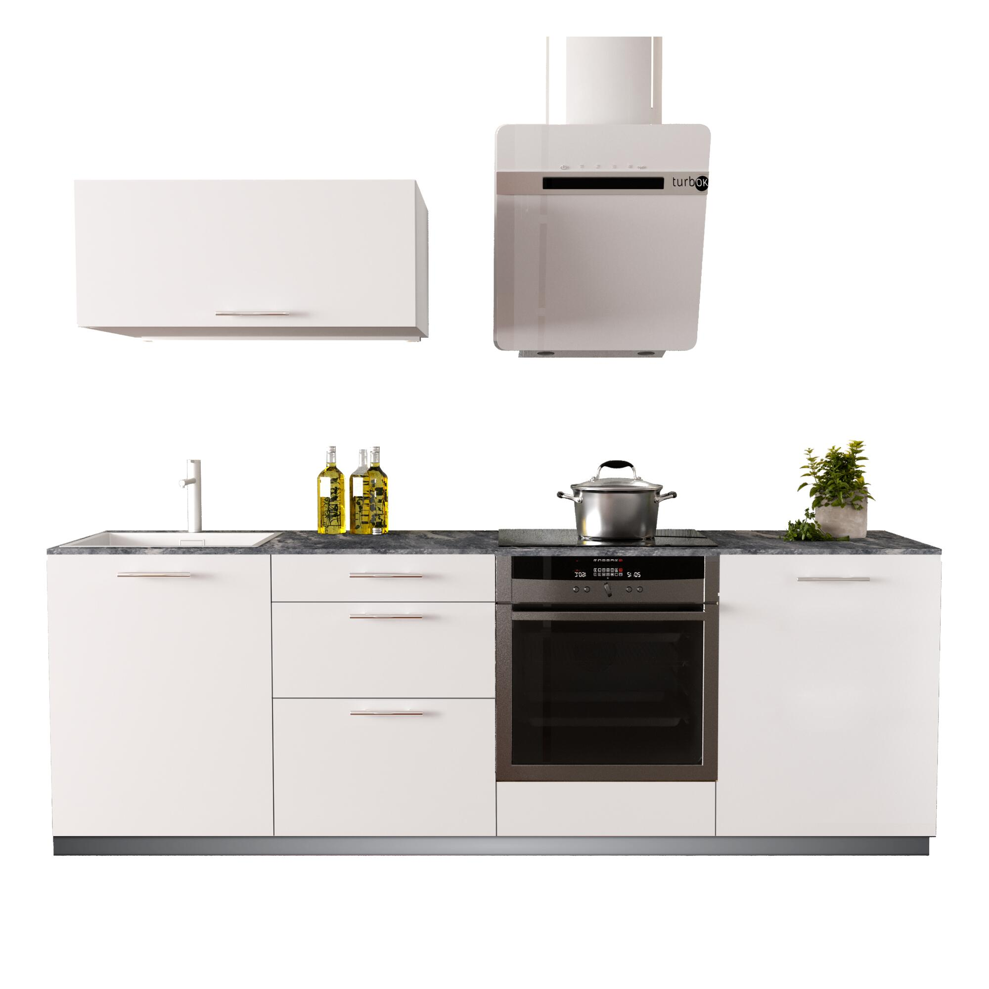 Cocina en kit delinea id con altos sofia blanco 2.40 m